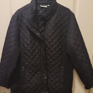 Avenue Black Quilted Puffer Jacket